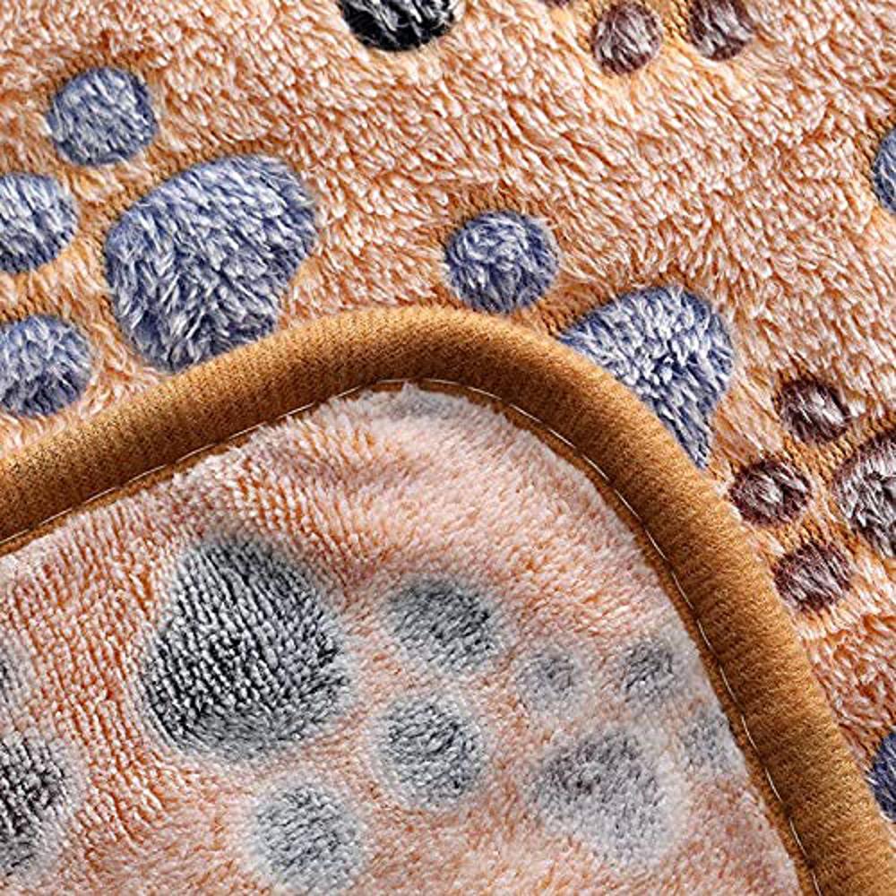3 Super Soft Fluffy Fleece Blankets with Paw print-DogsTailCircle