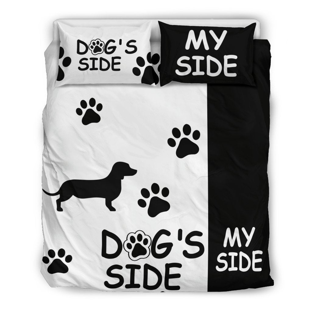 Dachshund Duvet Cover Set "Dog's Side, My Side"-DogsTailCircle
