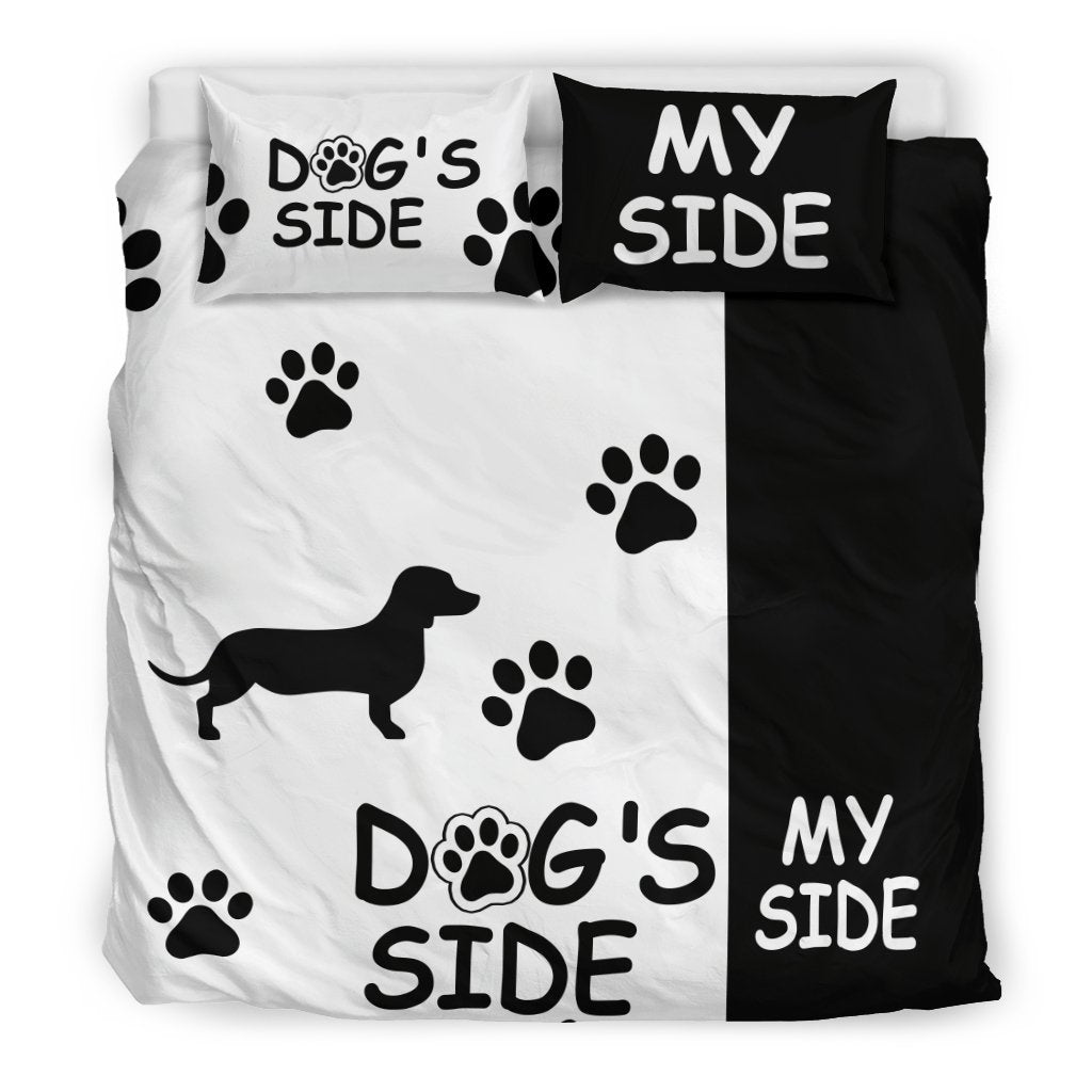 Dachshund Duvet Cover Set "Dog's Side, My Side"-DogsTailCircle
