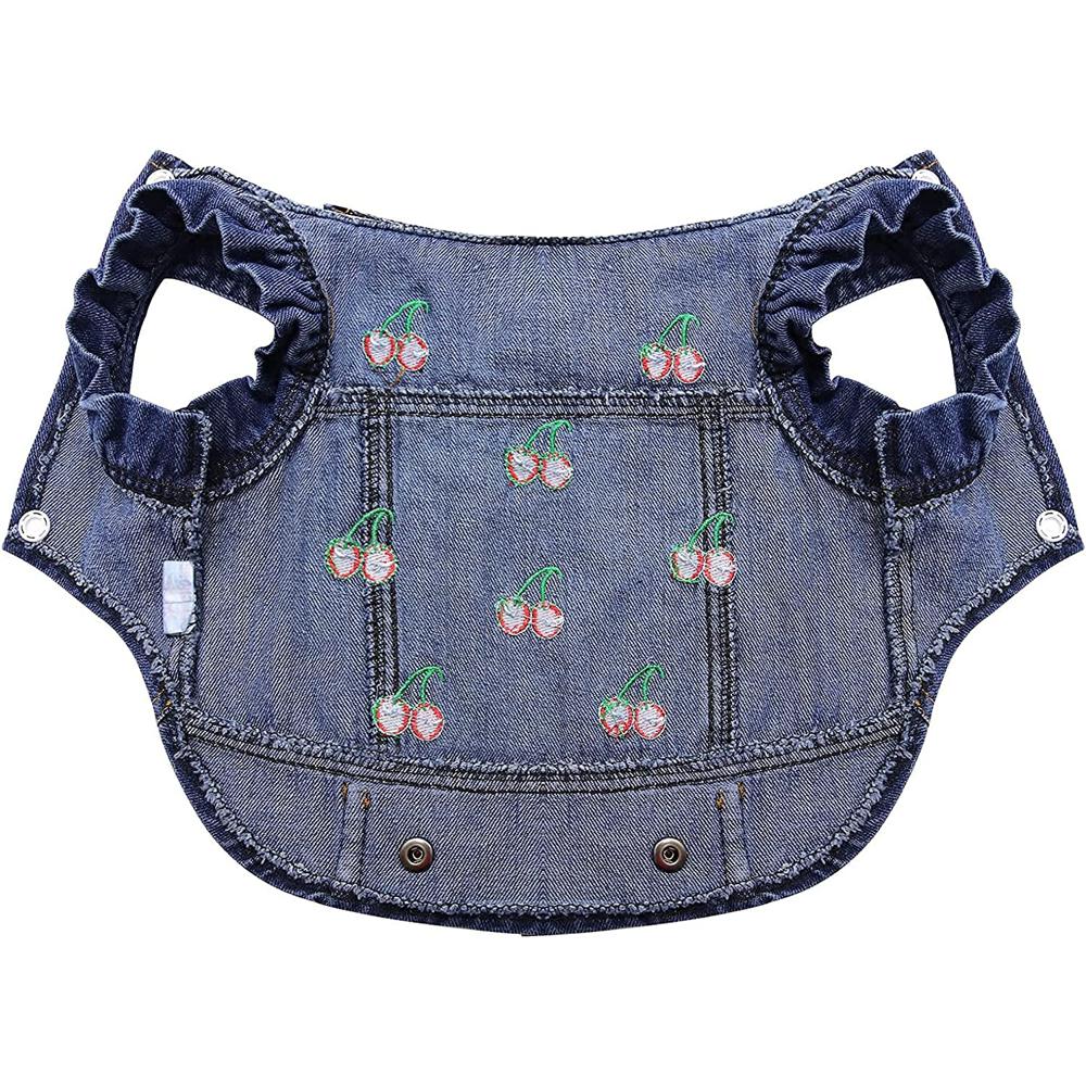 Denim Jumpsuit Small Medium Dogs-DogsTailCircle