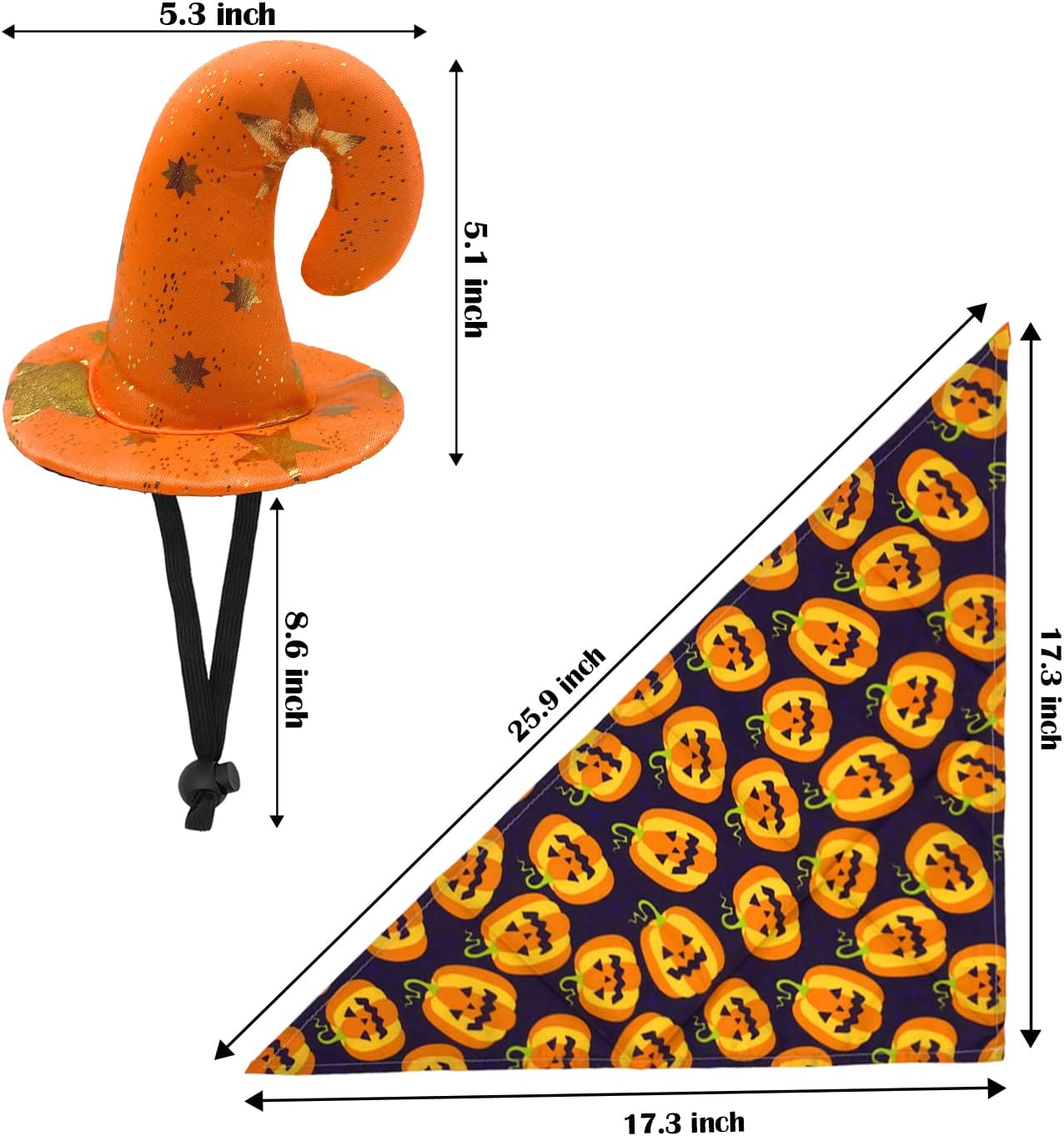Dog Bandana and Witches Hat-DogsTailCircle
