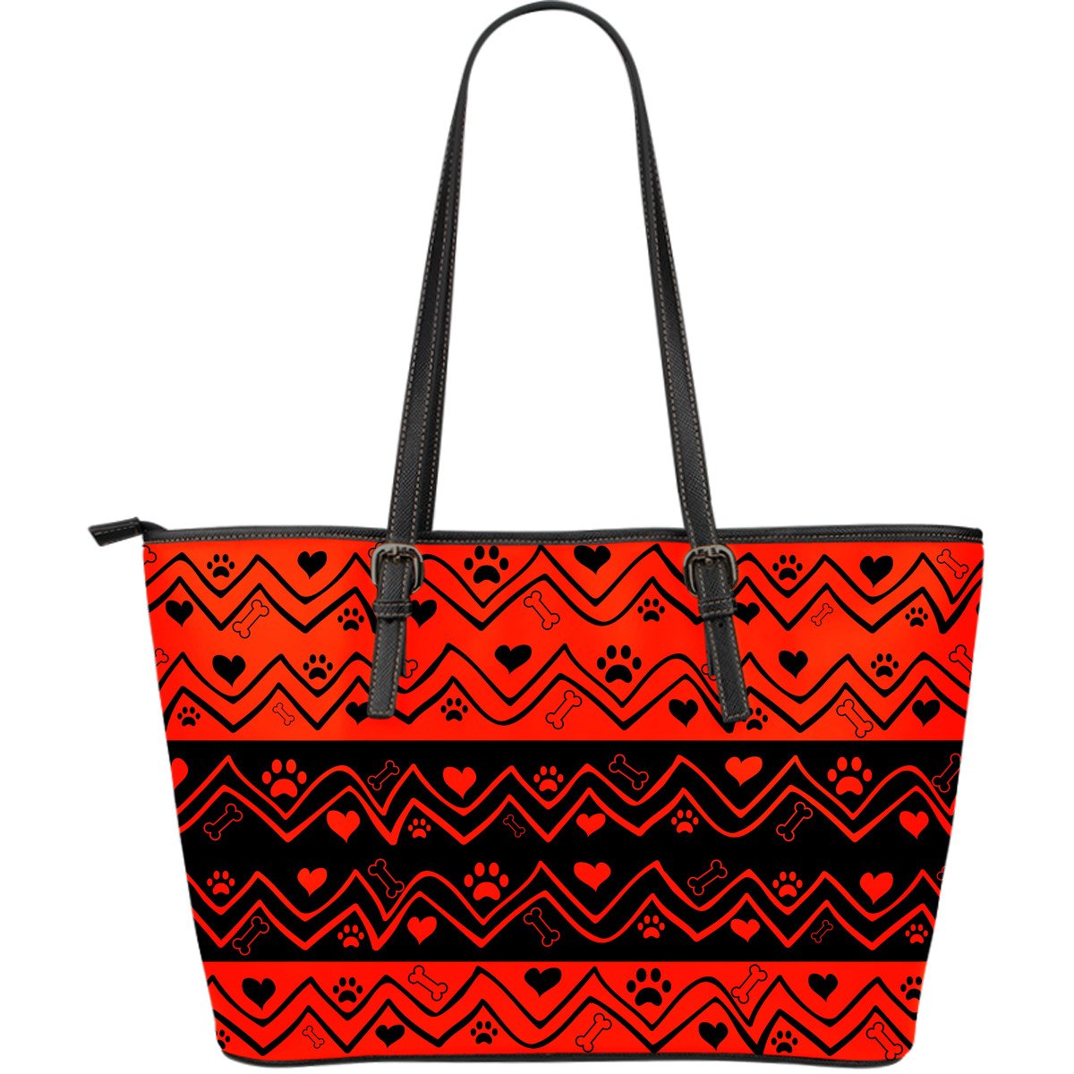 Dog Lover Inspired Leather Tote Bag-DogsTailCircle