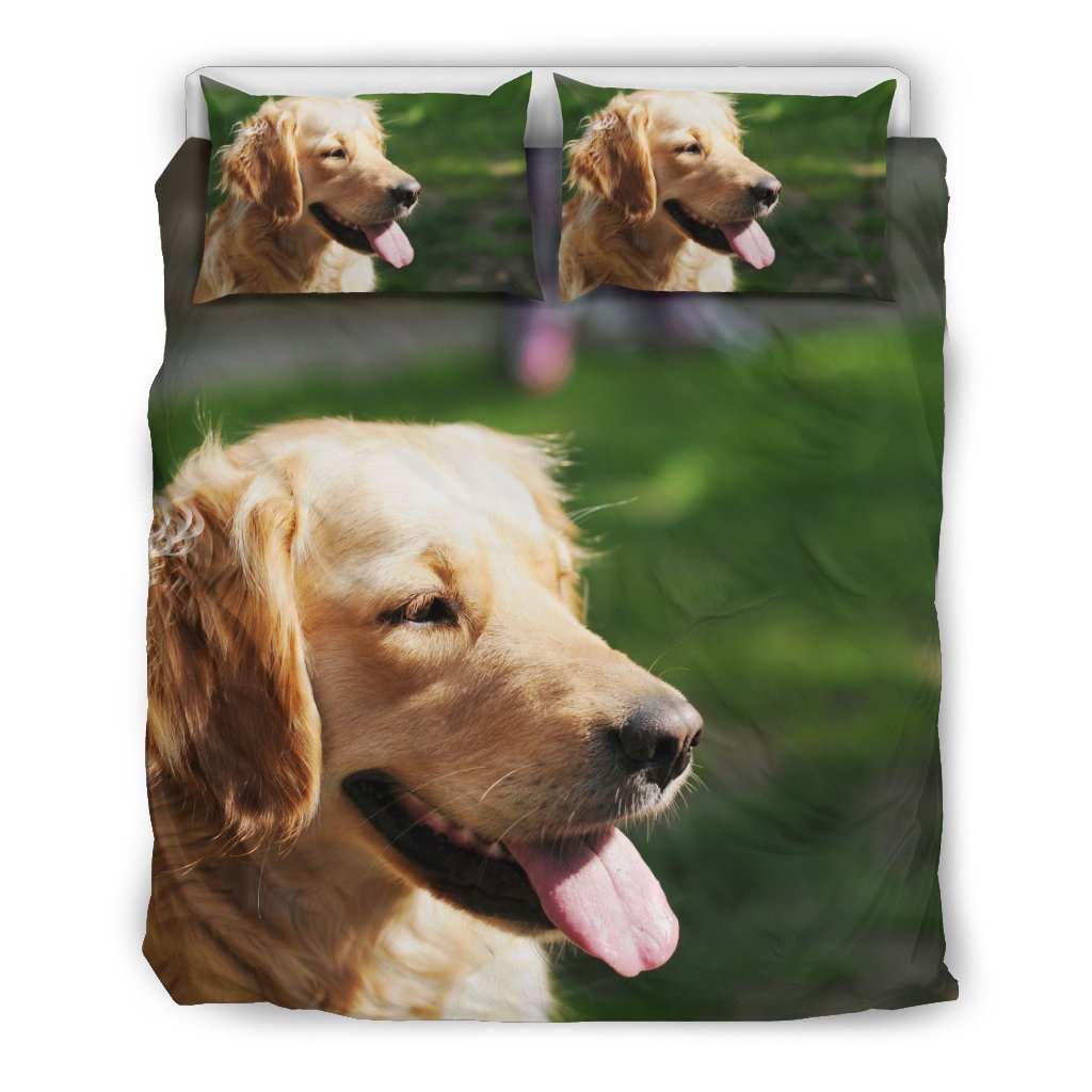 Golden Retriever Duvet Set-DogsTailCircle