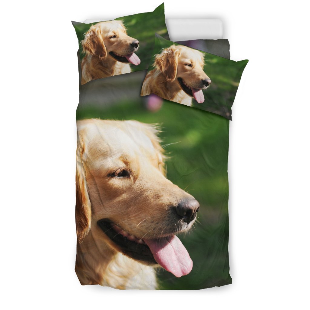 Golden Retriever Duvet Set-DogsTailCircle