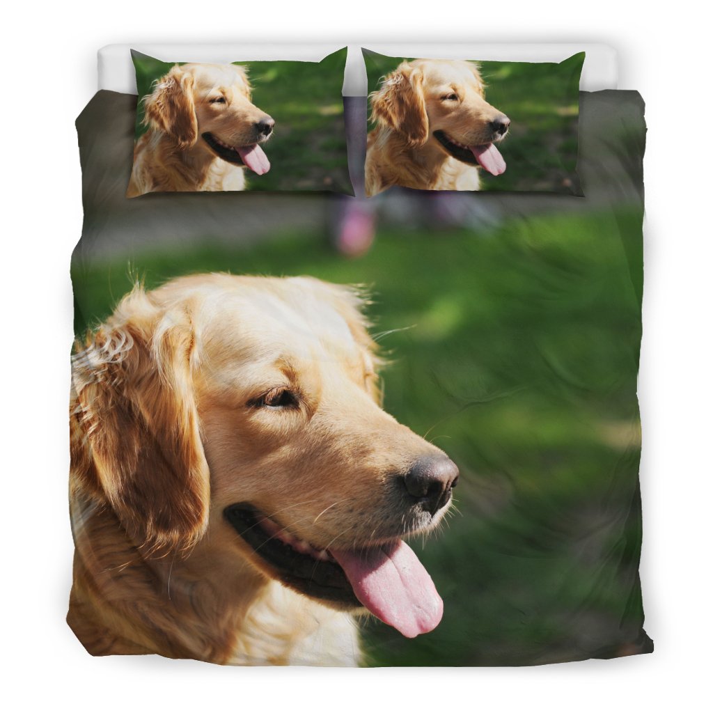 Golden Retriever Duvet Set-DogsTailCircle