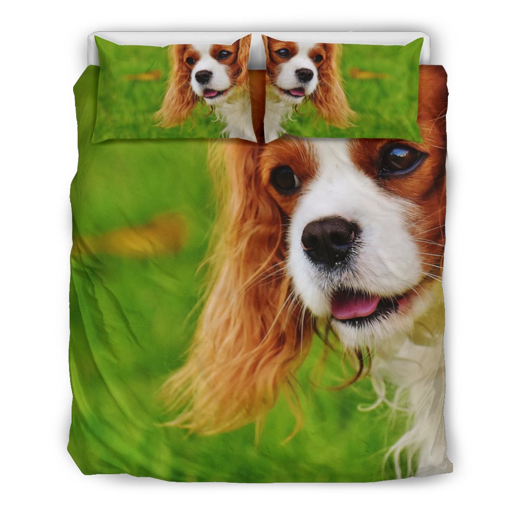 King Charles Spaniel Duvet Cover-DogsTailCircle