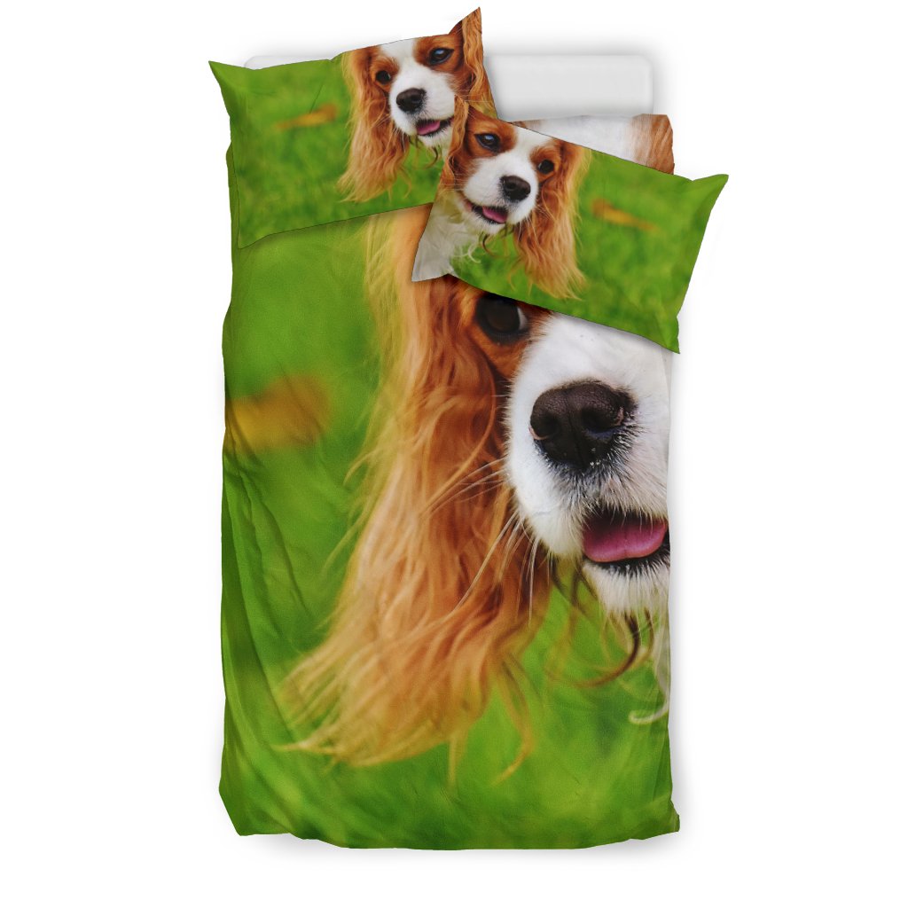 King Charles Spaniel Duvet Cover-DogsTailCircle