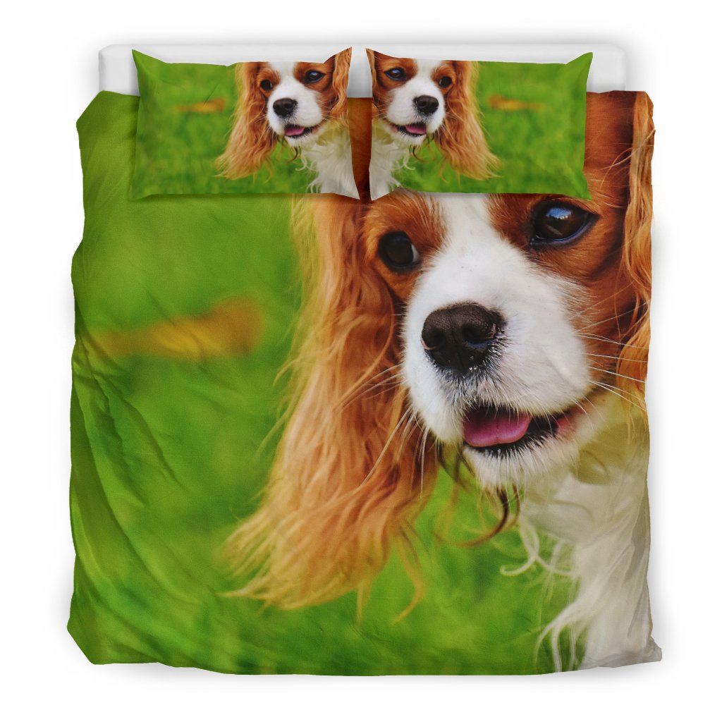 King Charles Spaniel Duvet Cover-DogsTailCircle