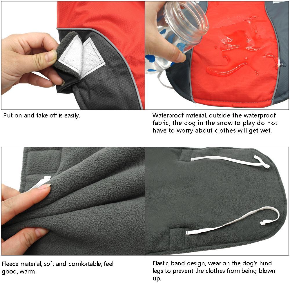 Waterproof Dog Winter Coat Warm Dog Jacket-DogsTailCircle