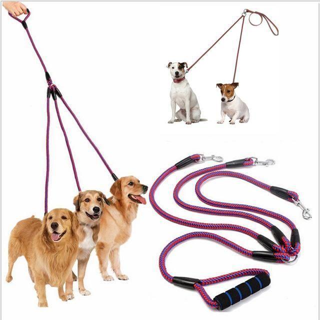 Three way hotsell dog leash