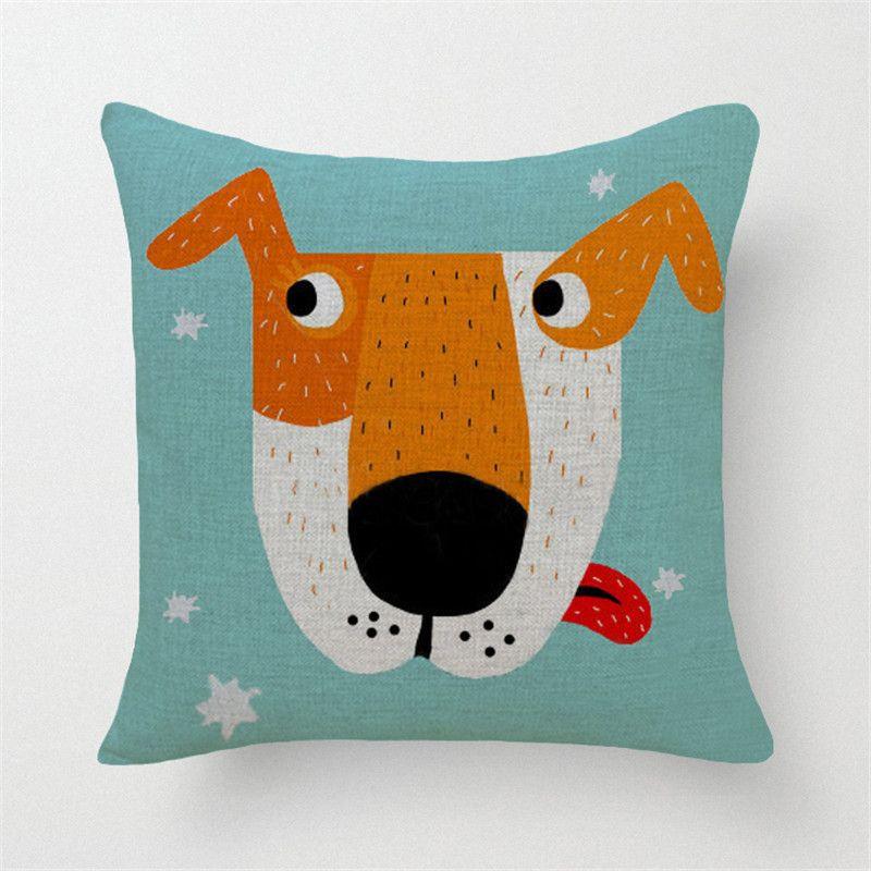 3D Dog Cushion Throw Pillow Cover-DogsTailCircle