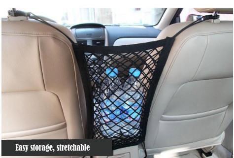 Car Safety Elastic Dog Barrier With Storage-DogsTailCircle