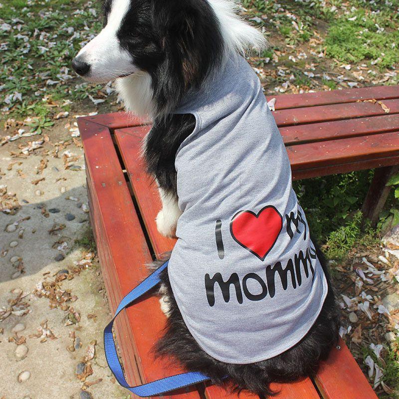 Cute Medium/Large Dog Vest I Love My Mommy Daddy-DogsTailCircle