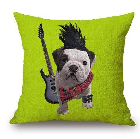 Decorative Puppy Bulldog Cushion Pillow Cover-DogsTailCircle