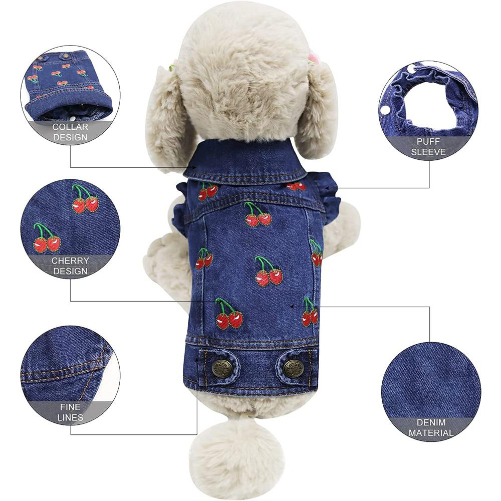 Denim Jumpsuit Small Medium Dogs-DogsTailCircle