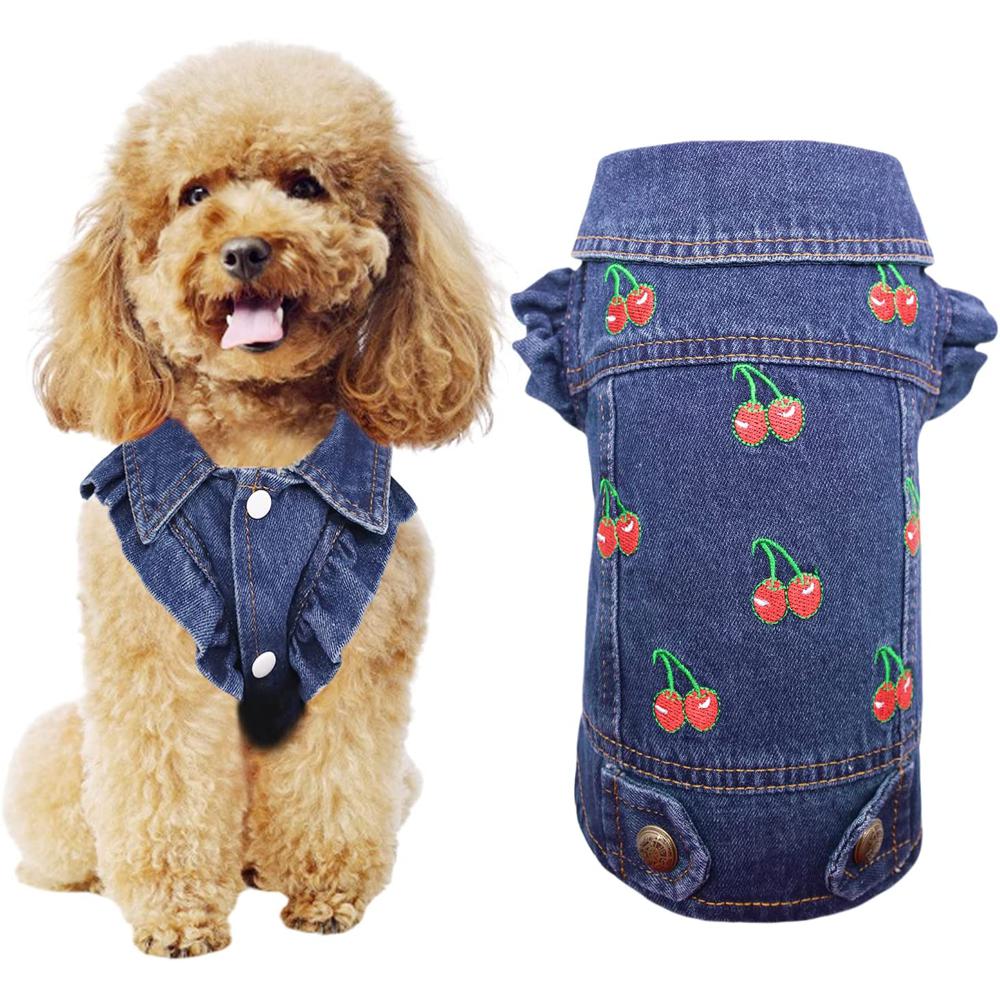 Denim Jumpsuit Small Medium Dogs-DogsTailCircle