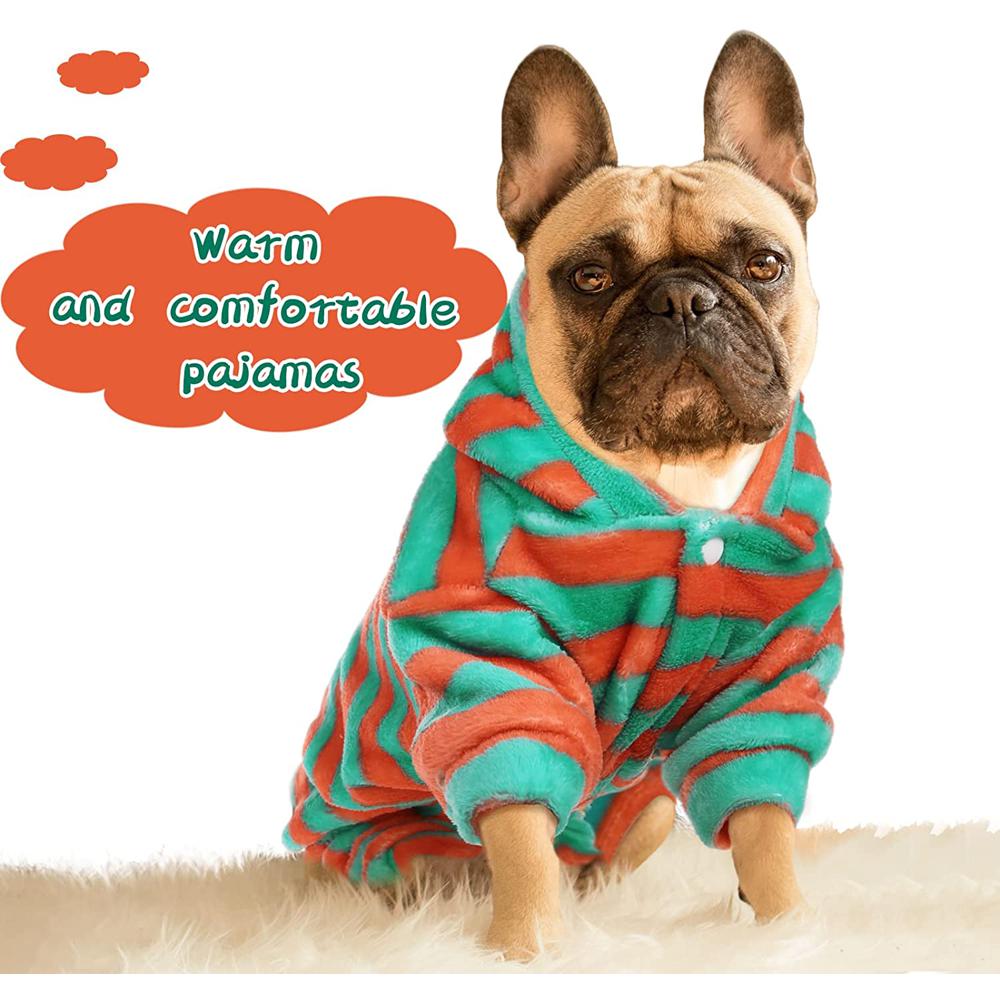 Dog Fleece Warm Winter Hoodie Pajamas for Small Dogs-DogsTailCircle