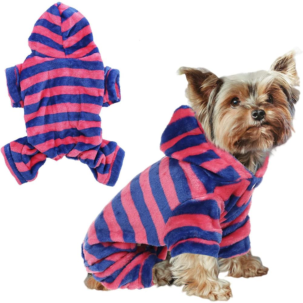 Dog Fleece Warm Winter Hoodie Pajamas for Small Dogs-DogsTailCircle