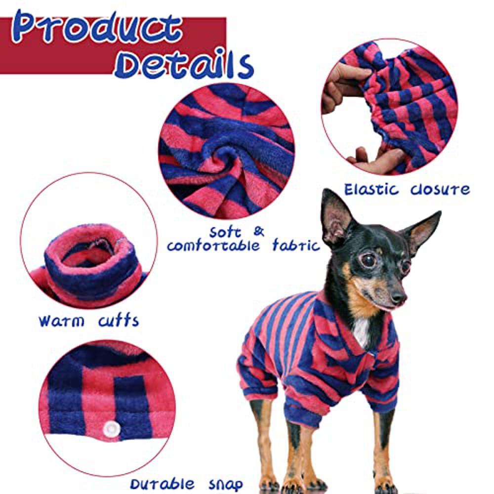 Dog Fleece Warm Winter Hoodie Pajamas for Small Dogs-DogsTailCircle