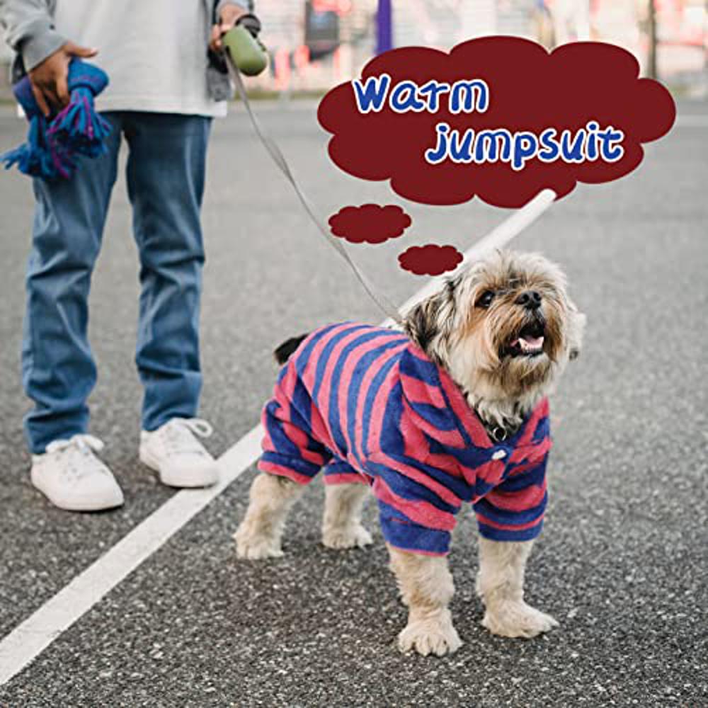 Dog Fleece Warm Winter Hoodie Pajamas for Small Dogs-DogsTailCircle