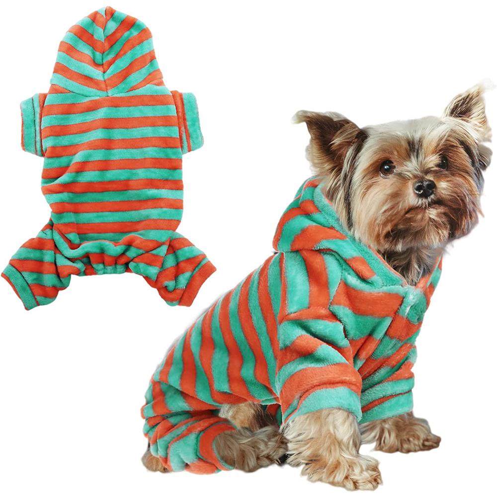 Dog Fleece Warm Winter Hoodie Pajamas for Small Dogs-DogsTailCircle