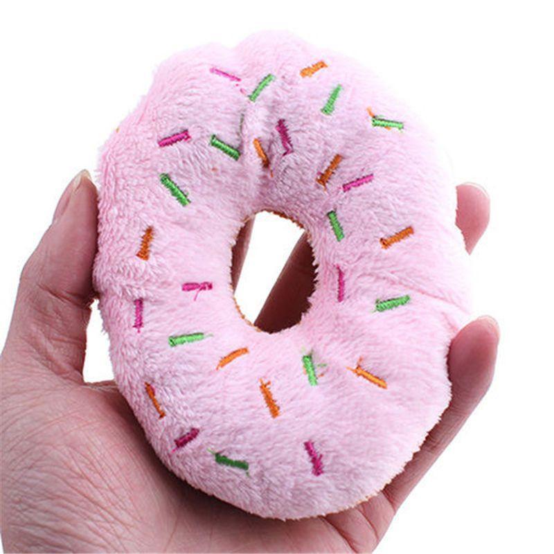 Fun Donut Squeaky Dog Toy (2 for 1)-DogsTailCircle