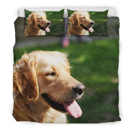 Golden Retriever Duvet Set-DogsTailCircle