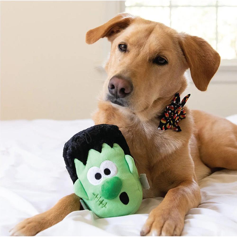 Halloween Dog Plush Squeaker Toy - Korn - Frankenstein - Witch Brew - Bone - Pumpkin-DogsTailCircle