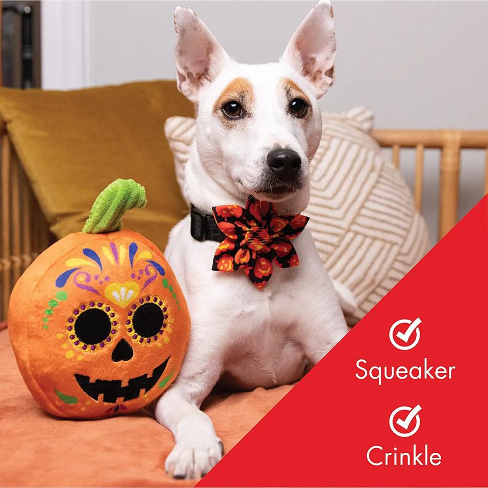 Halloween Dog Plush Squeaker Toy - Korn - Frankenstein - Witch Brew - Bone - Pumpkin-DogsTailCircle