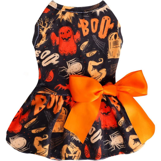 Lightweight Halloween themed dress for your puppy-DogsTailCircle