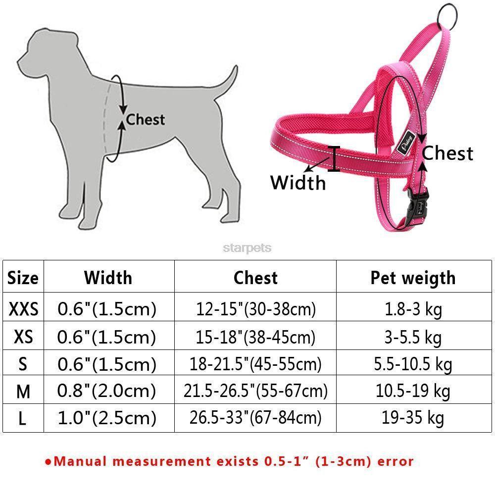 No Pull Quick Fit Reflective Stitching Dog Harness-DogsTailCircle