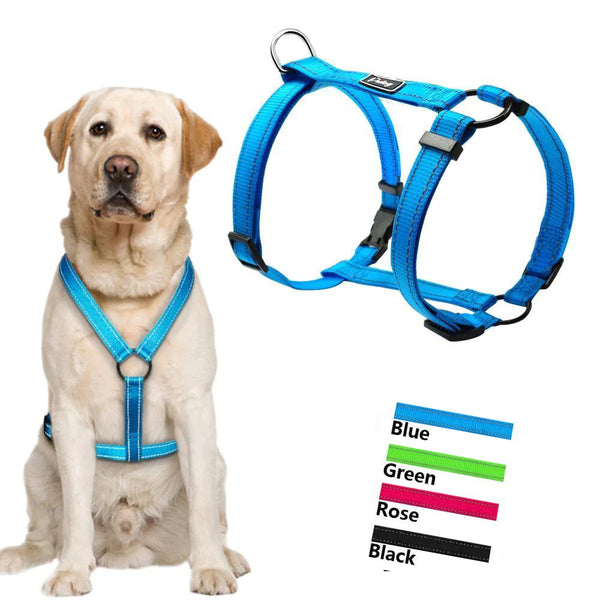 Reflective Adjustable H Type Dog Harness Dogs Tail Circle
