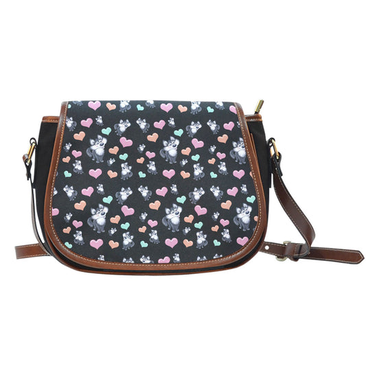 Snow Dog Lovers Canvas Saddle Bag-DogsTailCircle