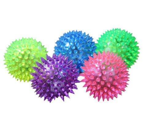 Spikey Rubber Bell Sound Chewing Ball (2 for 1)-DogsTailCircle