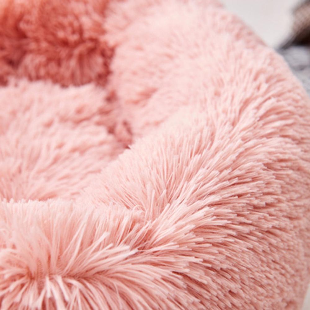 Super Soft Plush Dog Bed - Round Washable-DogsTailCircle