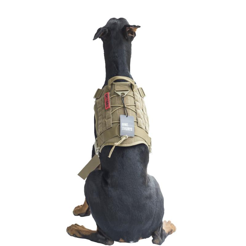 Tactical Dog Harness Vest for Walking Hiking Hunting - Fire Watcher Model-DogsTailCircle