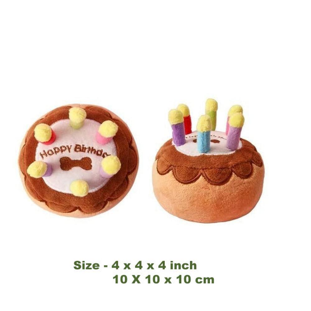 A Plush Chewable Birthday Cake Toy for your Puppy-DogsTailCircle