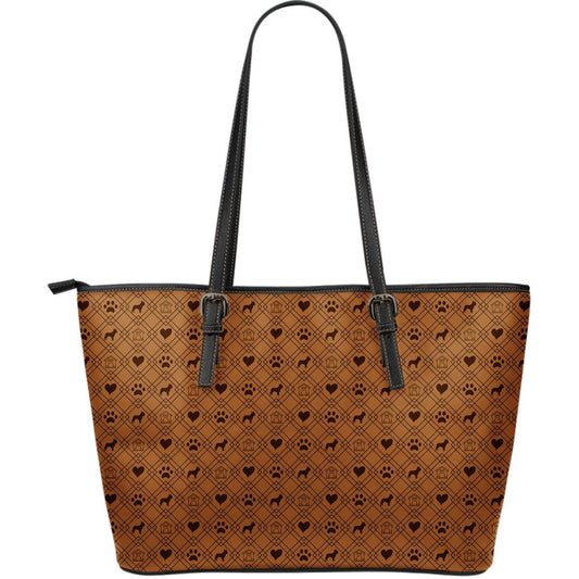 Brown Fahionable Tote for Real Dog Lover-DogsTailCircle