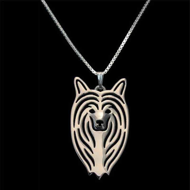 Chinese Crested Dog Necklace-DogsTailCircle