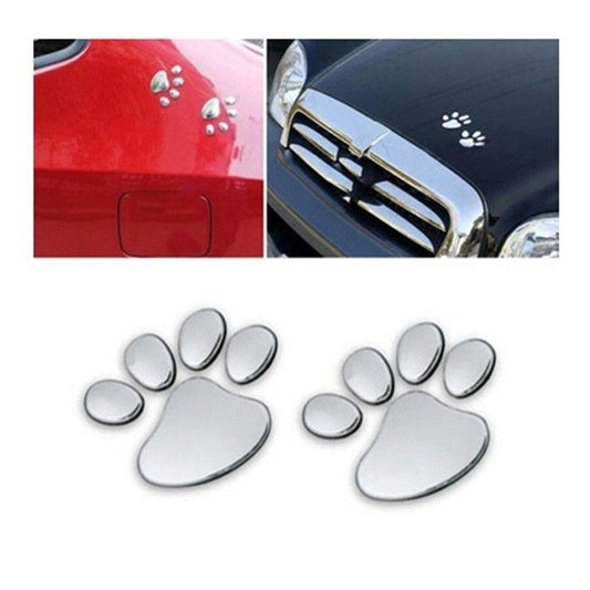 Cute 3D Car Decal Dog Paw-DogsTailCircle