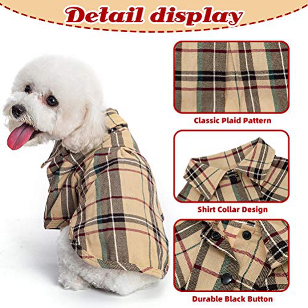 Cute Plaid Dog Shirt for Small Medium Large Dogs-DogsTailCircle