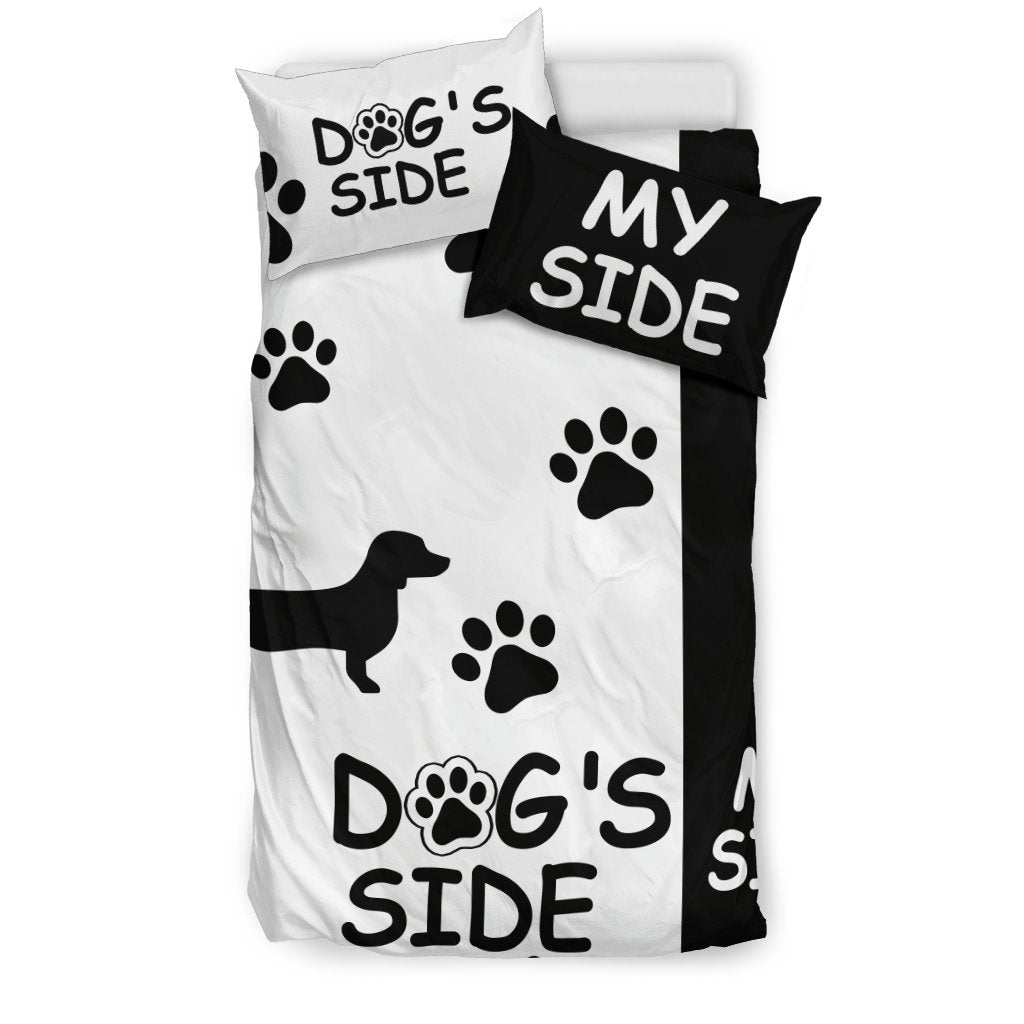 Dachshund Duvet Cover Set "Dog's Side, My Side"-DogsTailCircle