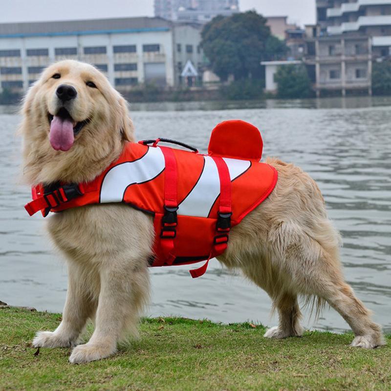 Dog Life Jacket Safety Wear - Clownfish Mermaid Shark-DogsTailCircle