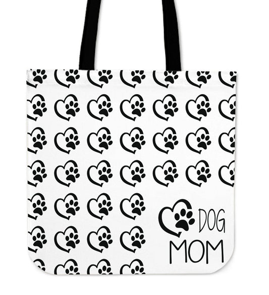Dog Mom Cotton Tote Bag-DogsTailCircle