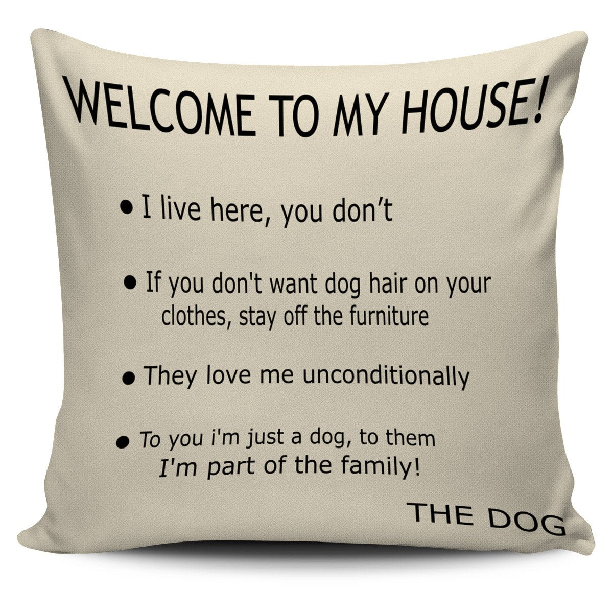 Dog's house Pillow Cover-DogsTailCircle