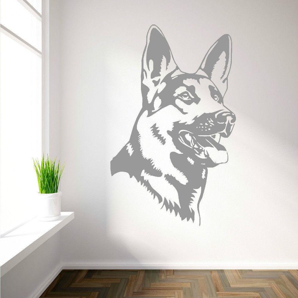 German Shepherd Dog Vinyl Wall Art Decal-DogsTailCircle