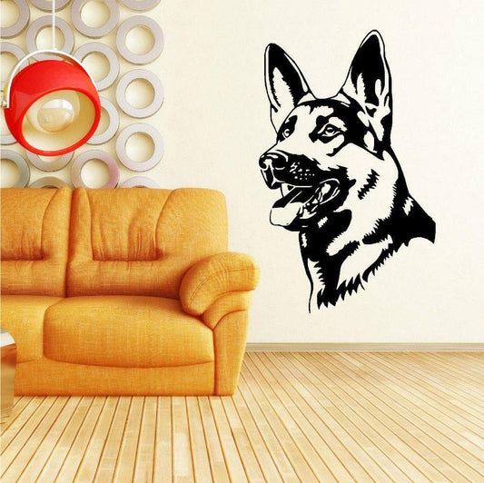 German Shepherd Dog Vinyl Wall Art Decal-DogsTailCircle