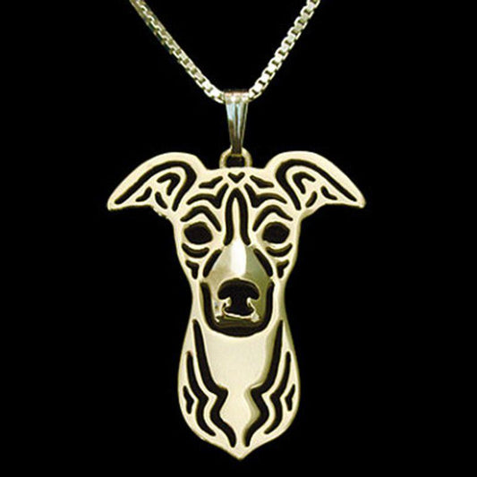 Greyhound Dog Necklace-DogsTailCircle