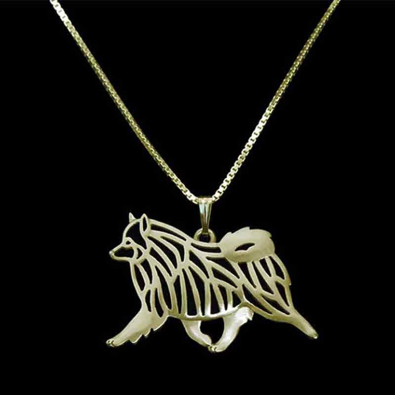Keeshond Dog Necklace-DogsTailCircle