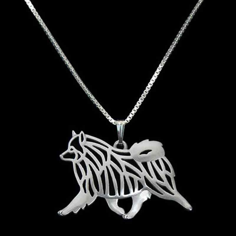 Keeshond Dog Necklace-DogsTailCircle
